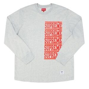 Supreme Stacked L/S Top in Ash Grey